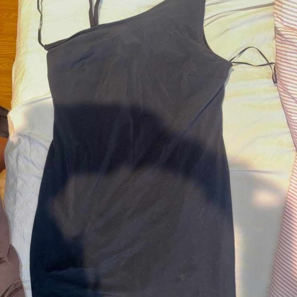 Abercrombie & Fitch Athletic Black One-Shoulder Dress
